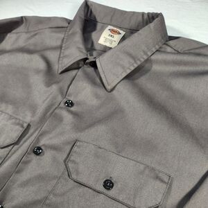 Dickies Mens Gray Long Sleeve Work Shirt Size 3XL